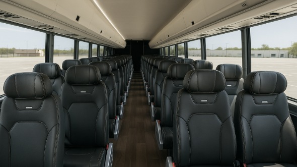 Interior of Charter Bus Company Temple's 15 Passenger Minibus in Temple