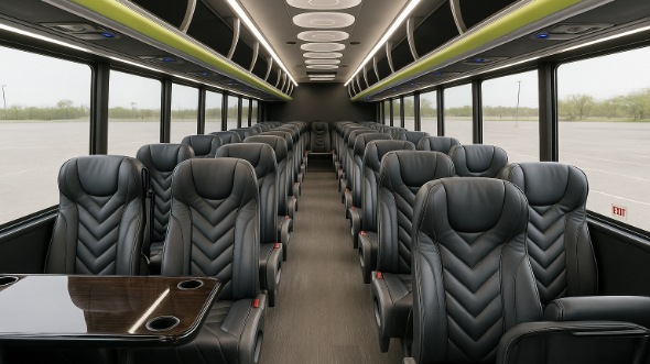 Interior of Charter Bus Company San Marcos's 18 Passenger Minibus in San Marcos