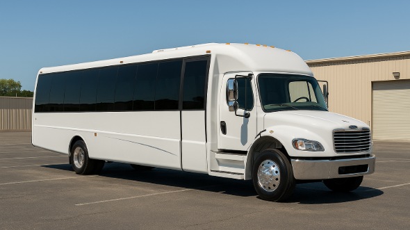 Exterior of Charter Bus Company Round Rock's 18 Passenger Minibus in Round Rock