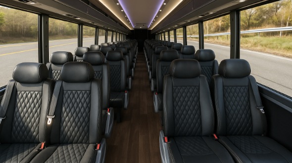 Interior of Charter Bus Company Leander's 25 Passenger Mini bus in Leander