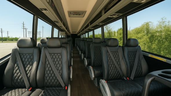 Interior of Charter Bus Company Killeen's 30 Passenger Minibus in Killeen
