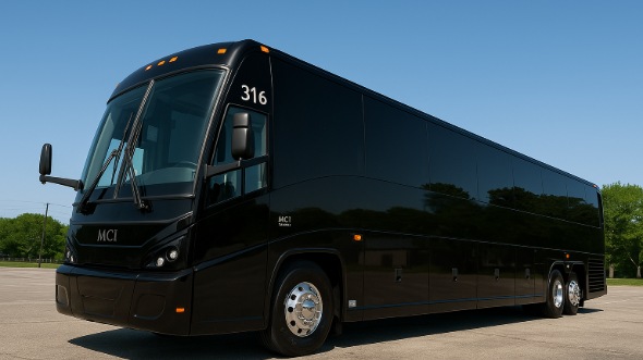 Exterior of Charter Bus Company Waco's 55 Passenger Charter Bus in Waco