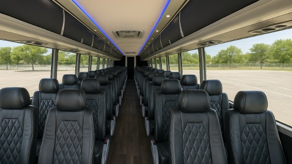leander 56 passenger charter bus