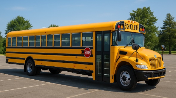 Exterior of Charter Bus Company Austin's School Bus in Austin