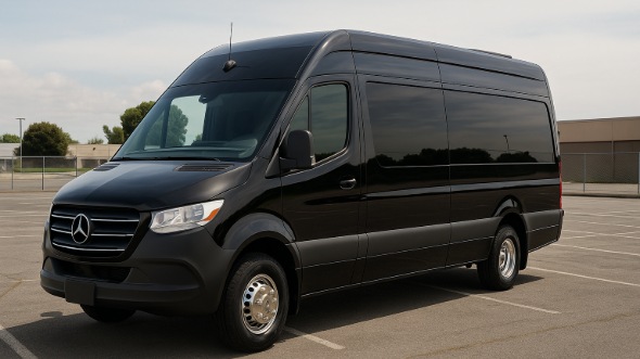 Exterior of Charter Bus Company New Braunfels's Sprinter Limo in New Braunfels
